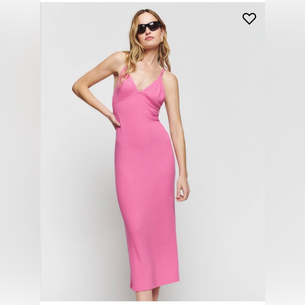 pink brandt reformation dress NWT